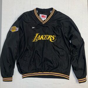 Vintage Reebok Los Angeles Lakers Black Pullover Jacket